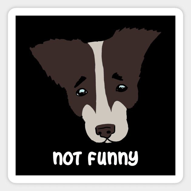 not funny. sad dog Magnet by Karl_The_Faun